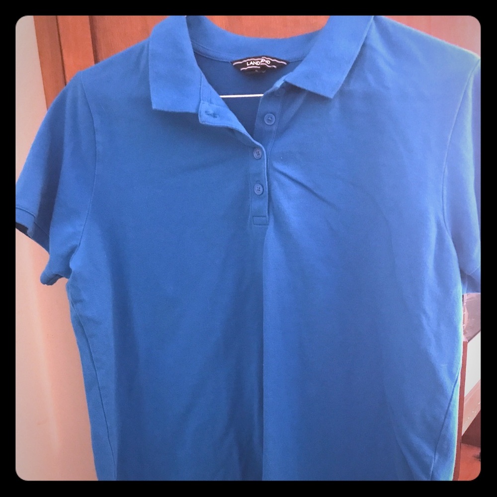 Lands End polo, royal blue. Size L